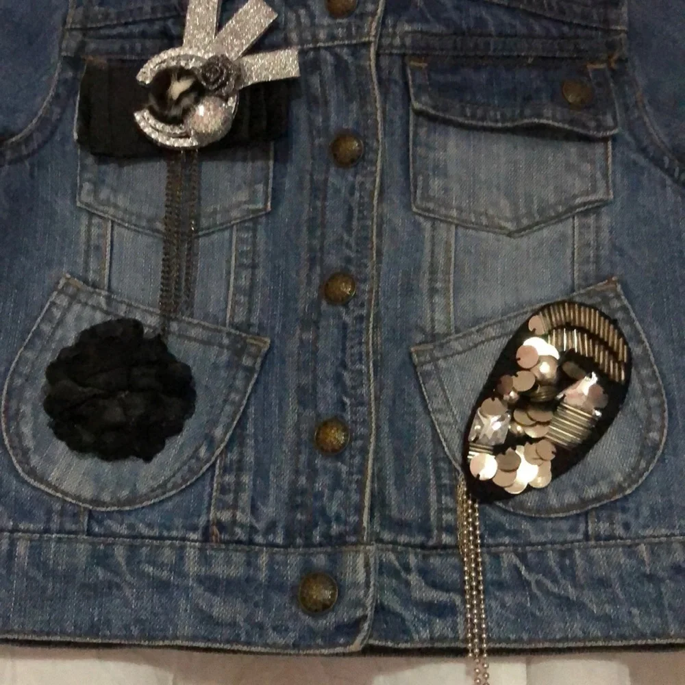Squeeze Girls gorgeous GUC Jean jacket size L(6) - Picture 5 of 8